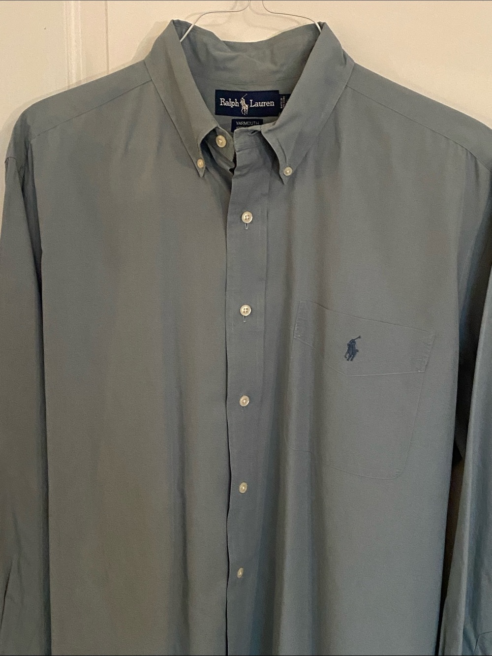 Polo Ralph Lauren Soft Green Long Sleeve Button-Down Shirt w/Pocket Size Large